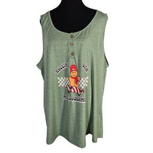 NWOT | Funny Gingerbread Man Christmas Graphic Tank Top Holiday Novelty | 3XL
